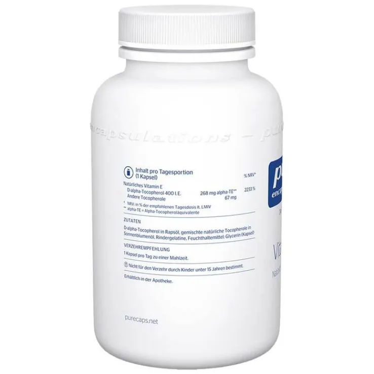 Pure Encapsulations Vitamin E Kapseln, 180 St