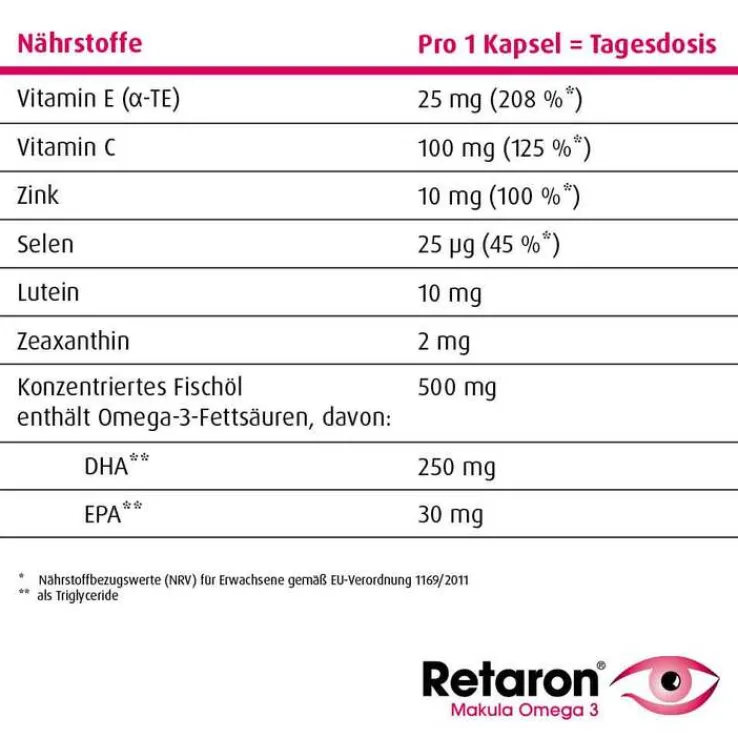 Retaron Makula Omega-3 Kapseln, 90 St