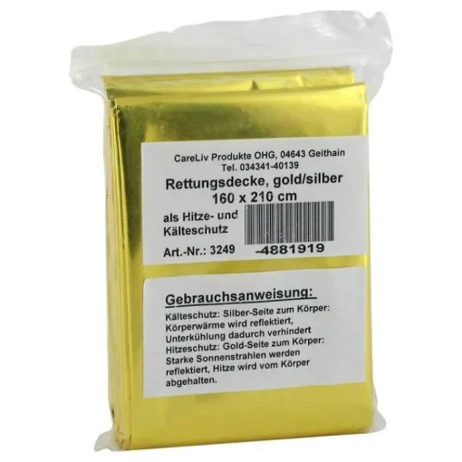 Rettungsdecke gold / silber 160x210 cm, 1 St