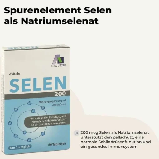 Selen 200 µg Tabletten von Avitale, 60 St