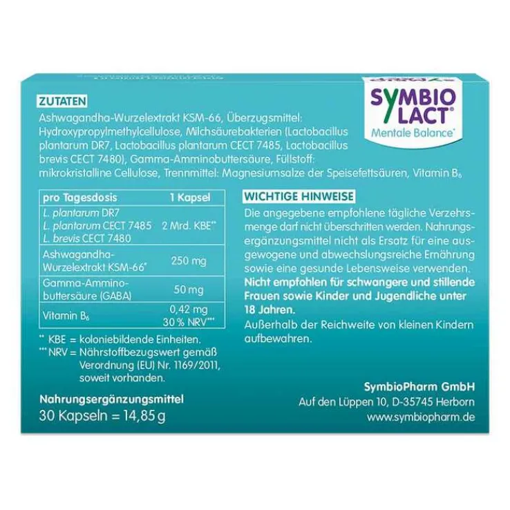 Symbiolact Mentale Balance Kapseln, 30 St