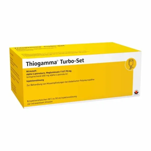 Thiogamma Turbo Set Injektionsflaschen, 5X50 ml