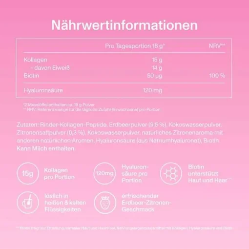 Vital Proteins Beauty Collagen Erdbeere Zitrone, 271 g