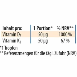 Vitamin D3K2 Öl forte Dr. Jacob`s Tropfen, 20 ml