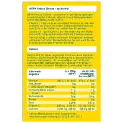 Wepa heiße Zitrone + Vitamin C + Calcium zuckerfrei Pulver, 10X10 g